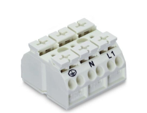 Клеммная колодка для монтажа на шасси WAGO 862-1633, 3 pin, 0.5мм²-4.0мм², 500В, 32А, CS: 12мм, (1 шт)