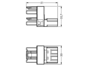 H-распределитель WAGO 770-1661, 3 pin, 250В, 25А, (1 шт)