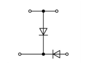 Диодная клемма WAGO 870-541/281-491, 1 pin, 0.08мм²-2.5мм², 250В, 0.5А, (1 шт)