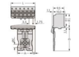 Внутренний разъём WAGO 2091-1102/002-1000, 2 pin, 0.2мм²-1.5мм², 160В, 10А, CS: 3.5мм, (1 шт)
