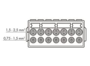 Штекер WAGO 267-521, 7 pin, 2.5мм², 500В, 16А, (1 шт)
