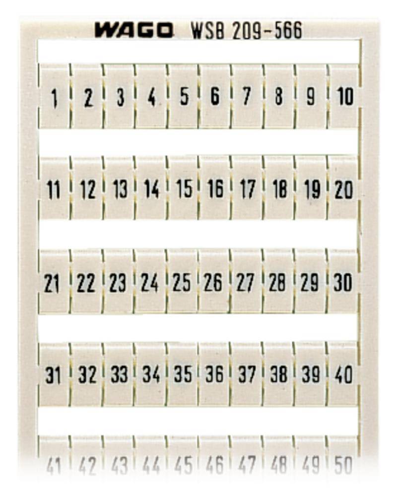 Этикетка WAGO 209-566, Оттиск: 1 - 50, (5 шт)