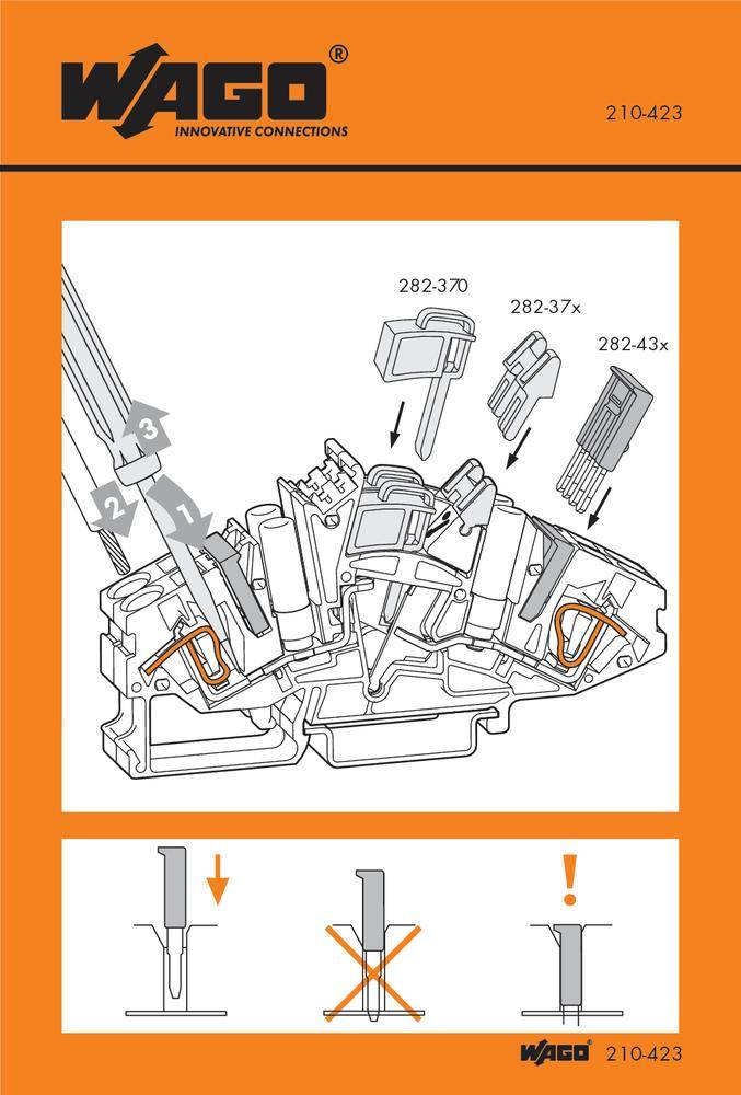 Наклейка с инструкцией WAGO 210-423, (100 шт)