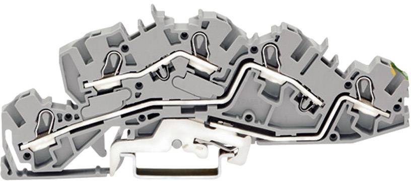 Промышленная клеммная колодка WAGO 2005-7645, 3 pin, 0.50мм² - 6мм², 250В, 36А, конф: L;L;Terre, (1 шт)