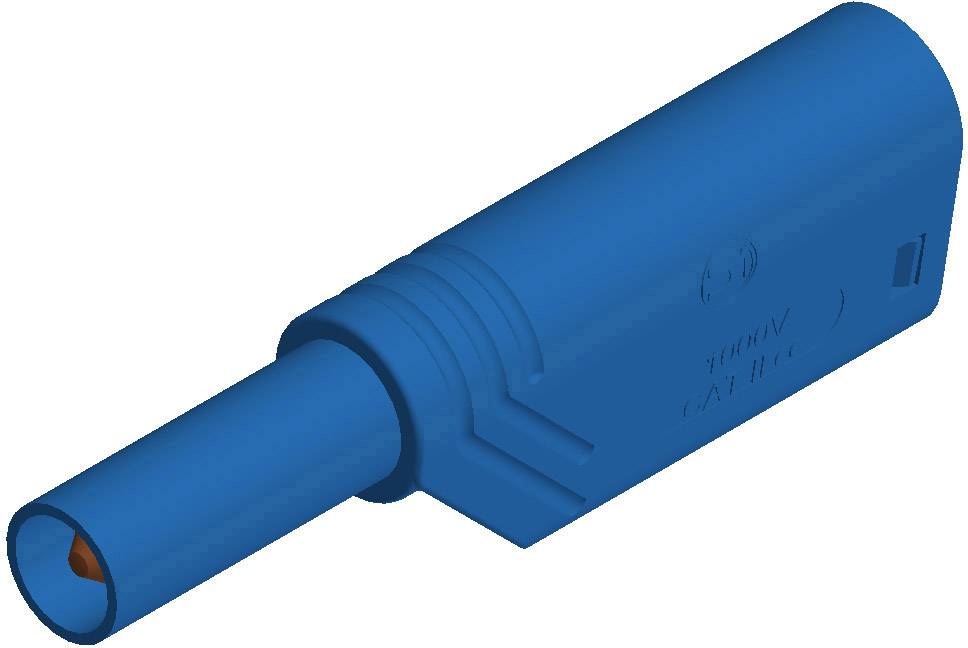 934099102, SKS-HIRSCHMANN LAS S WS - Штекер с ламелями, Ø-контакта: 4 мм, синий : 1 шт.