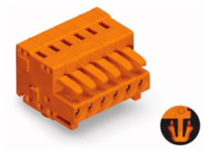 Гнездовой разъем WAGO 734-215/008-000, 15 pin, 160В, 10А, CS: 3.81мм, (1 шт)