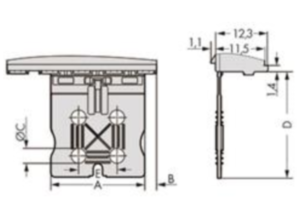 Гнездовой разъем WAGO 2092-3153, 3 pin, 630В, 16А, CS: 7.5мм, (1 шт)