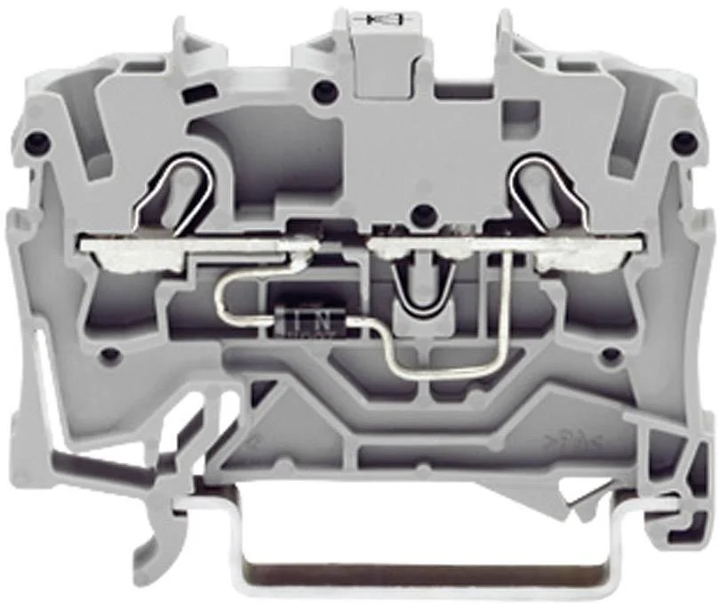 Диодная клемма WAGO 2002-1211/1000-410, 2 pin, 0.25мм² - 4мм², 250В, 500мА, конф: L, (1 шт)