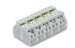 Клеммная колодка для монтажа на шасси WAGO 862-1605, 5 pin, 0.5мм²-4.0мм², 500В, 32А, CS: 12мм, (1 шт)