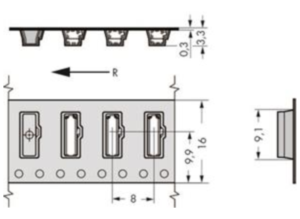 Клемма печатной платы WAGO 2065-100/998-403, 1 pin, 0.2мм²-0.75мм², 4000В, 9А, CS: 6.5мм, (1 шт)