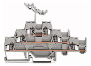 Трехуровневая клемма WAGO 280-508, 3 pin, 0.08мм²-2.5мм², 500В, 20А, (1 шт)
