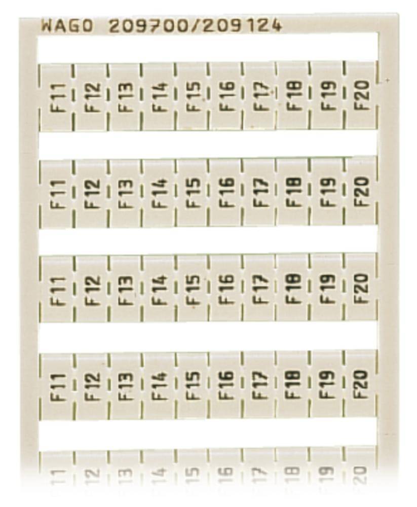 Этикетка WAGO 209-700/209-124, Оттиск: F11 - F20, (5 шт)
