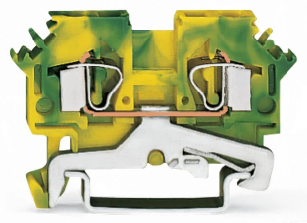 PG клемма WAGO 281-607, 2 pin, 0.08мм² - 4мм², конф: Terre, (50 шт)