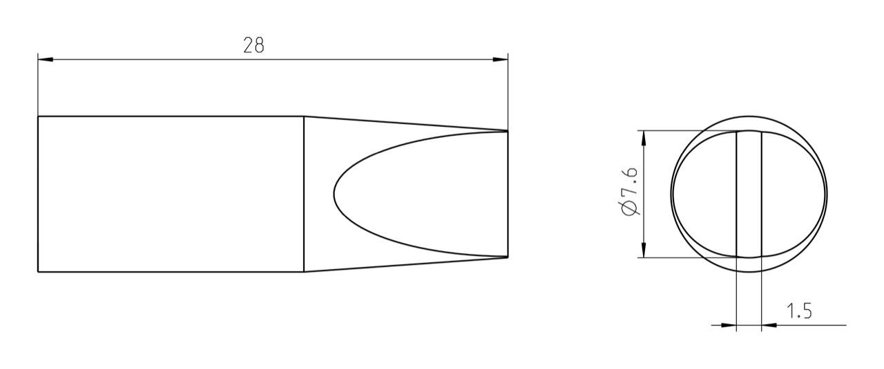 Паяльное жало Weller T0050106399 RTU 076 S MS