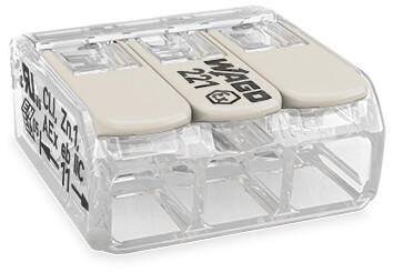 Клеммник WAGO 221-483, 3 pin, 0.20мм² - 4мм², 440В, 32А, (1 шт)