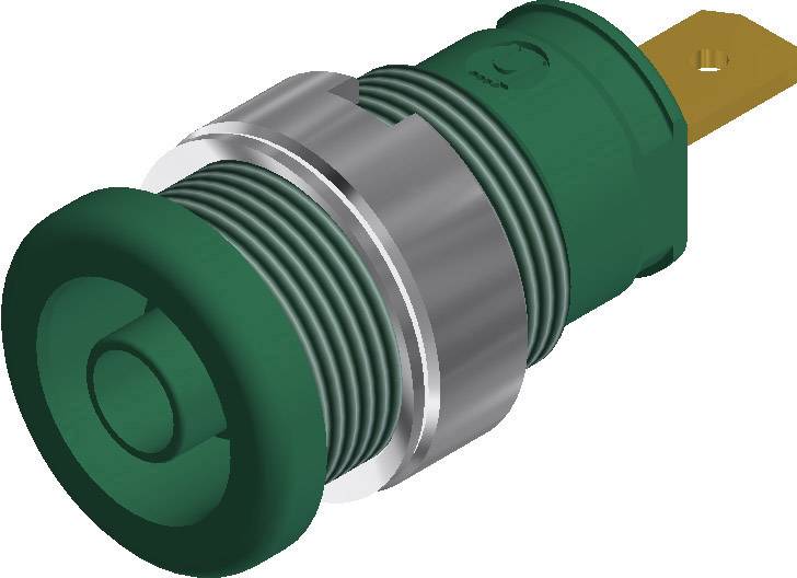 972355104, SKS-HIRSCHMANN SEB 2610 F4,8 - Лабораторное гнездо, Ø-контакта: 4 мм, зеленый : 1 шт.