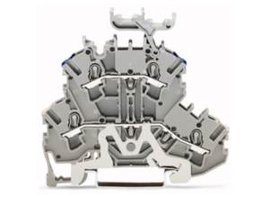 Двухуровневый клеммный блок WAGO 2002-2248, 2 pin, 0.25мм²-4.0мм², 500В, 24А, (1 шт)