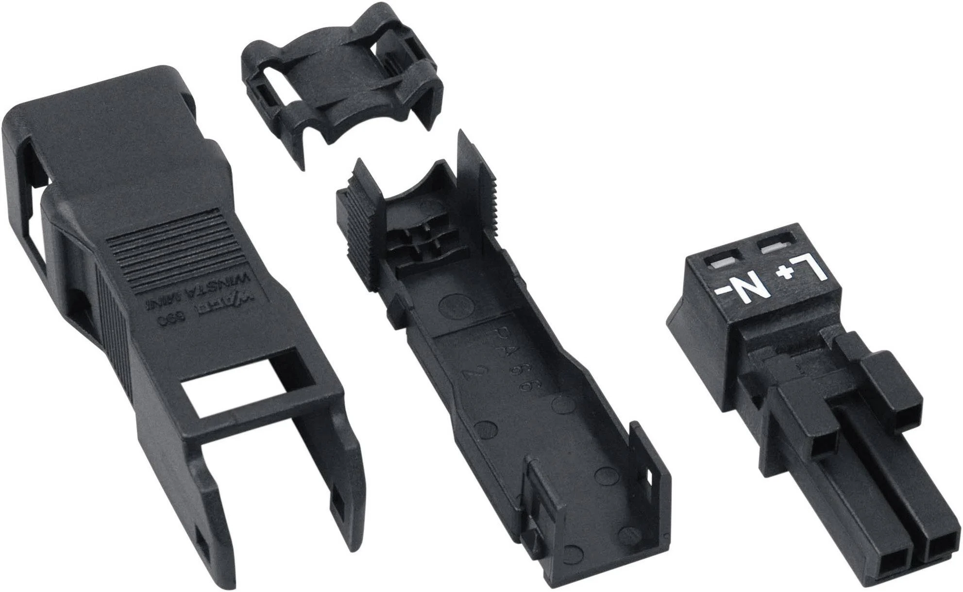 Разъем питания сети WAGO 890-102, 2 pin, 0.25мм² - 1.5мм², 250В, 16А, (1 шт)