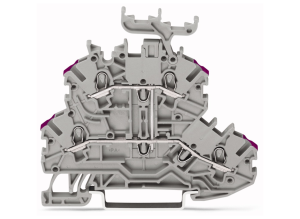 Двухуровневый клеммный блок WAGO 2000-2238, 2 pin, 0.14мм²-1.5мм², 500В, 13.5А, (1 шт)