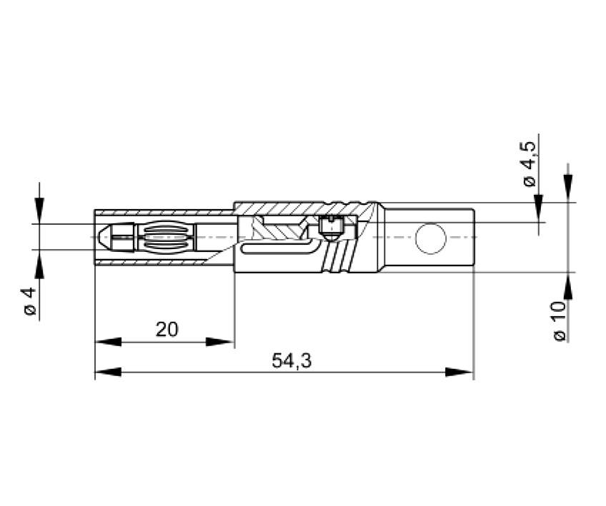 934097101, SKS-HIRSCHMANN LAS S G - Штекер с ламелями, Ø-контакта: 4 мм, красный : 1 шт.