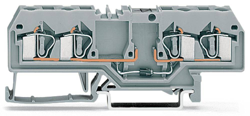 Диодная клемма WAGO 281-665/281-401, 4 pin, 0.08мм² - 4мм², 250В, 1.5А, конф: L, (50 шт)