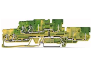 Двухуровневый клеммный блок WAGO 870-137, 1 pin, 0.08мм²-2.5мм², 500В, 25А, (1 шт)