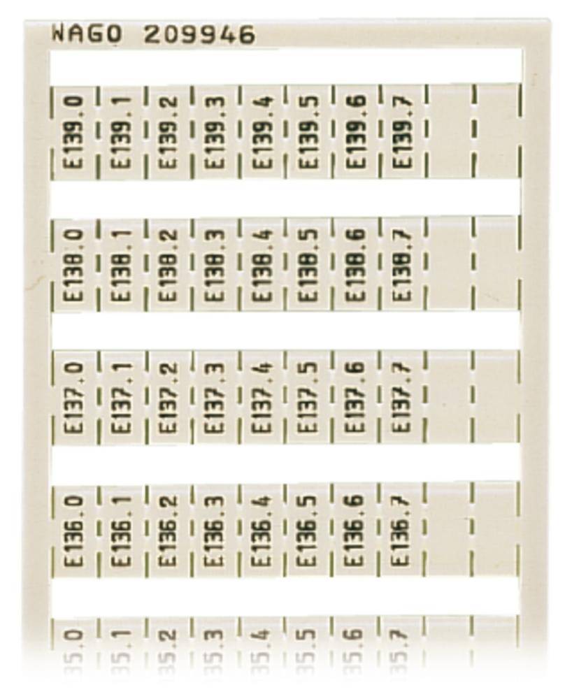 Этикетка WAGO 209-946, Оттиск: E130.0 E130.1 - E139.6, E139.7, (5 шт)