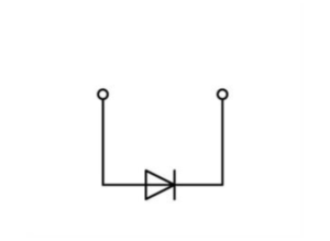 Диодная клемма WAGO 769-238/281-410, 1 pin, 0.08мм²-4.0мм², 250В, 0.5А, (1 шт)