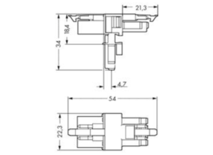 T-распределитель WAGO 890-1632, 4 pin, 400В, 16А, (1 шт)