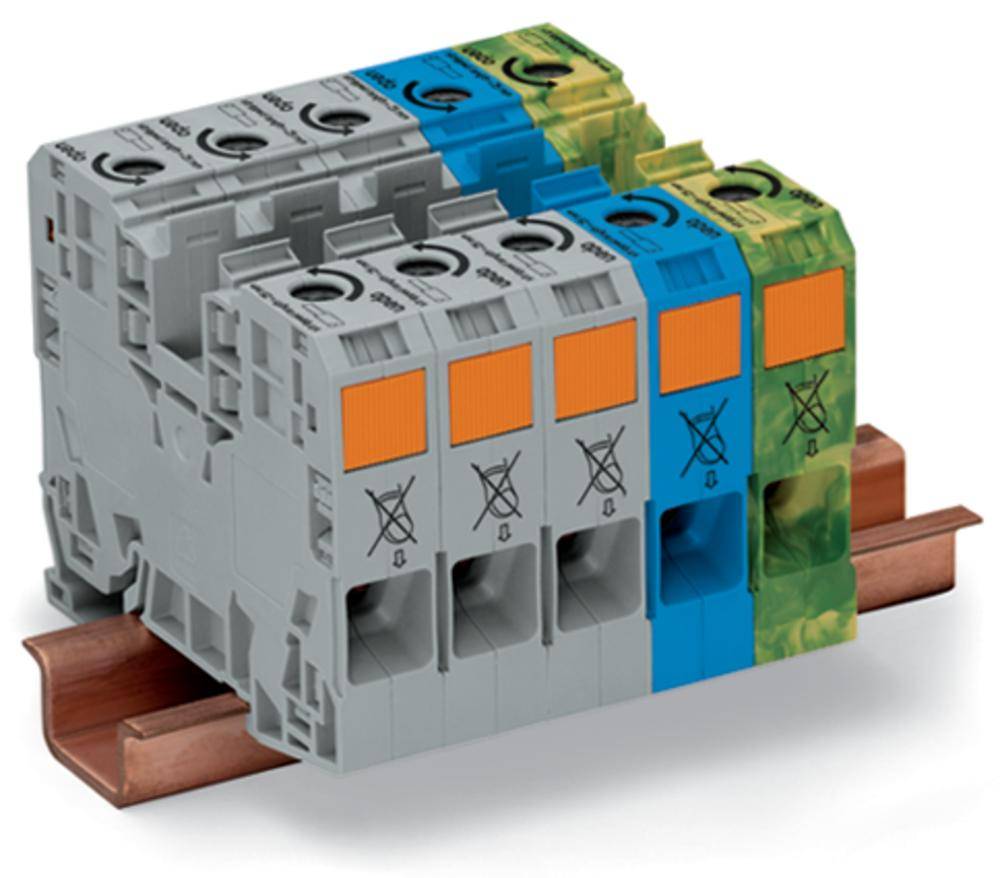 Трехфазная клемма переменного тока WAGO 285-139, 10 pin, 6мм² - 35мм², 125А, (1 шт)