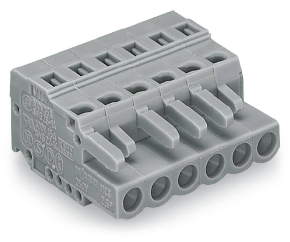 Розетка для подключения кабеля WAGO 231-116/102-000, 16 pin, 0.08мм² - 2.5мм², 320В, 15А, CS: 5мм, (25 шт)