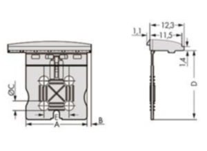 Гнездовой разъем WAGO 2092-1356/000-1000, 6 pin, 320В, 16А, CS: 5мм, (1 шт)