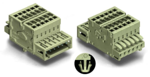 Комбинированный разъем WAGO 734-371/008-000, 11 pin, 0.08мм²-1.5мм², 160В, 10А, CS: 3.5мм, (1 шт)