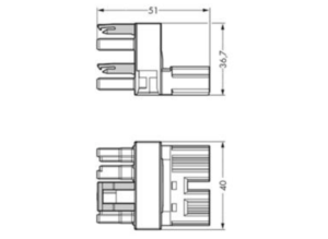 H-распределитель WAGO 770-945, 4 pin, 400В, 25А, (1 шт)
