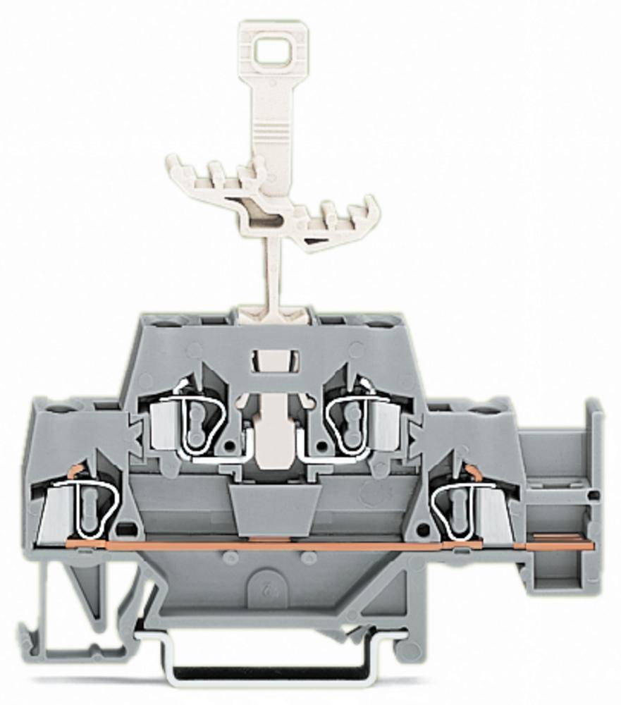 Двухуровневая клемма WAGO 280-522, 4 pin, 0.08мм² - 2.50мм², 400В, 10А, конф: L, (50 шт)