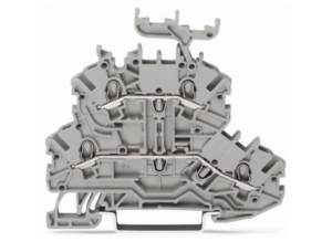 Двухуровневый клеммный блок WAGO 2000-2233, 2 pin, 0.14мм²-1.5мм², 500В, 13.5А, (1 шт)