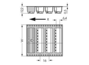 Контактный разъем WAGO 231-464/001-000/105-604/997-407, 4 pin, 320В, 16А, CS: 5мм, (1 шт)