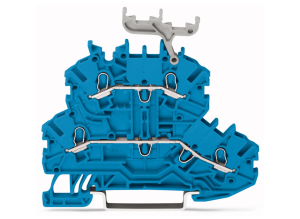 Двухуровневый клеммный блок WAGO 2000-2234, 2 pin, 0.14мм²-1.5мм², 500В, 13.5А, (1 шт)
