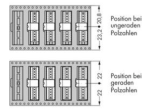 Контактный разъем WAGO 733-342/105-604/997-446, 12 pin, 160В, 6А, CS: 2.5мм, (1 шт)