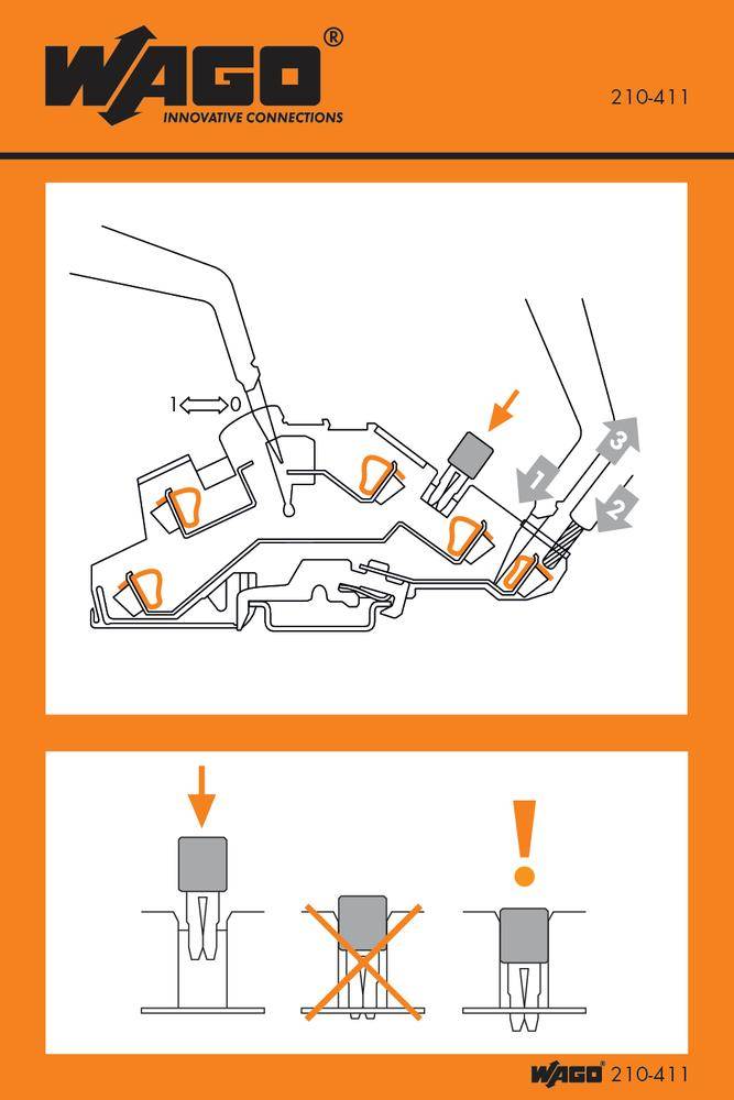 Наклейка с инструкцией WAGO 210-411, (100 шт)