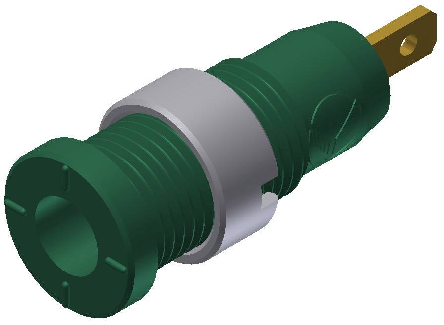 975455704, SKS-HIRSCHMANN MSEB 2610 F 2,8 Au - Лабораторное гнездо, Ø-контакта: 2 мм, зеленый : 1 шт