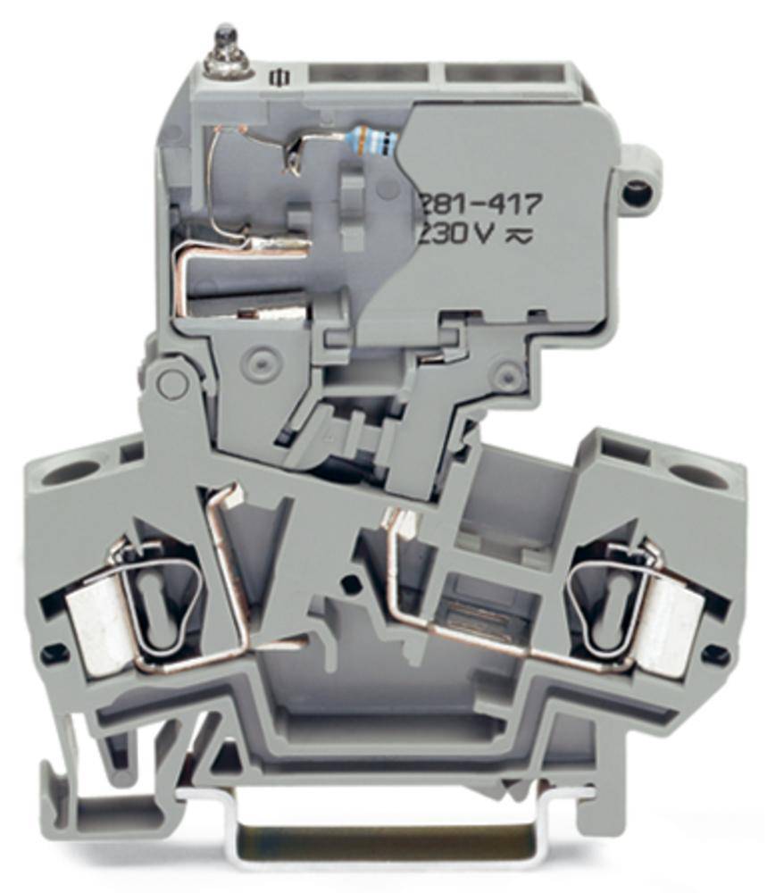 Клемма предохранителя WAGO 281-622/281-417, 2 pin, 0.08мм² - 4мм², 800В, 10А, конф: L, (50 шт)