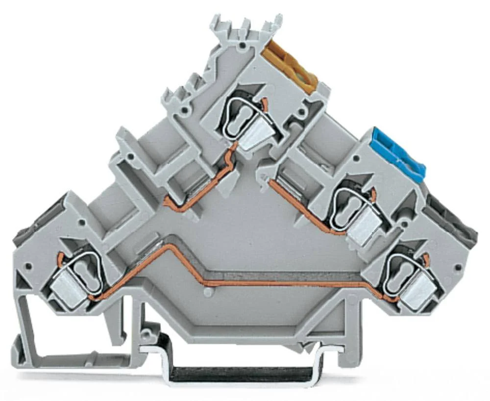 Клемма бесконтактного переключателя WAGO 280-553, 4 pin, 0.08мм² - 2.50мм², 400В, 20А, конф: L, (50 шт)