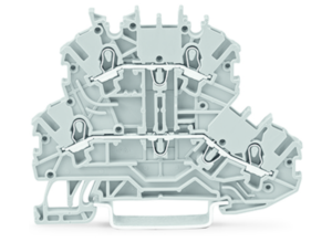 Двухуровневый клеммный блок WAGO 2000-2203, 2 pin, 0.14мм²-1.5мм², 500В, 13.5А, (1 шт)