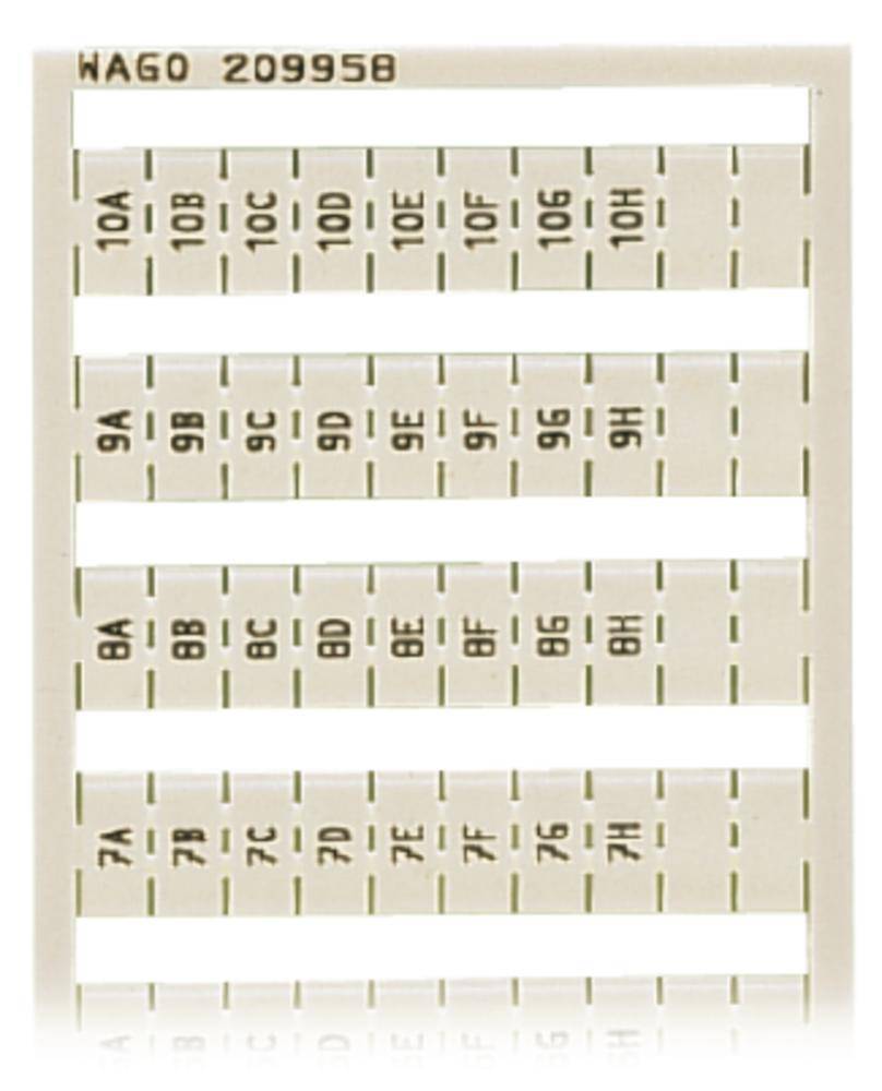 Этикетка WAGO 209-958, Оттиск: 1A;1B - 1G;10A;10B;10G;10H, (5 шт)