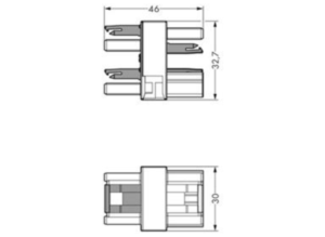 Штекер WAGO 770-1715, 3 pin, 250В, 25А, (1 шт)