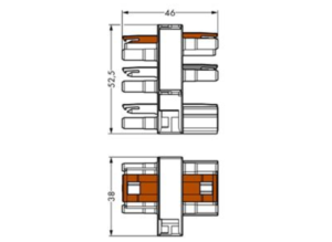 Штекер WAGO 770-638, 3 pin, 250В, 25А, (1 шт)
