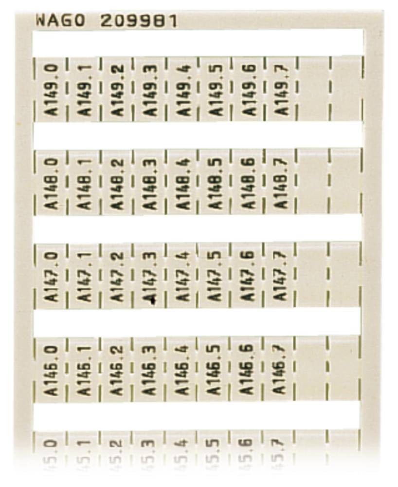 Этикетка WAGO 209-981, Оттиск: A140.0 A140.1 - A149.6, A149.7, (5 шт)