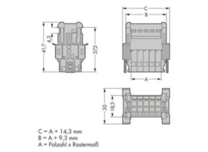 Штекер WAGO 769-605/006-000, 5 pin, 0.08мм²-4.0мм², 500В, 32А, CS: 5мм, (1 шт)