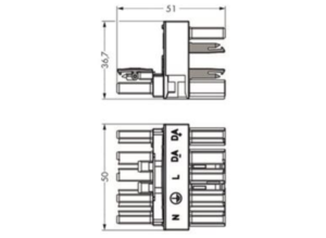 H-распределитель WAGO 770-992, 5 pin, 400В, 25А, (1 шт)